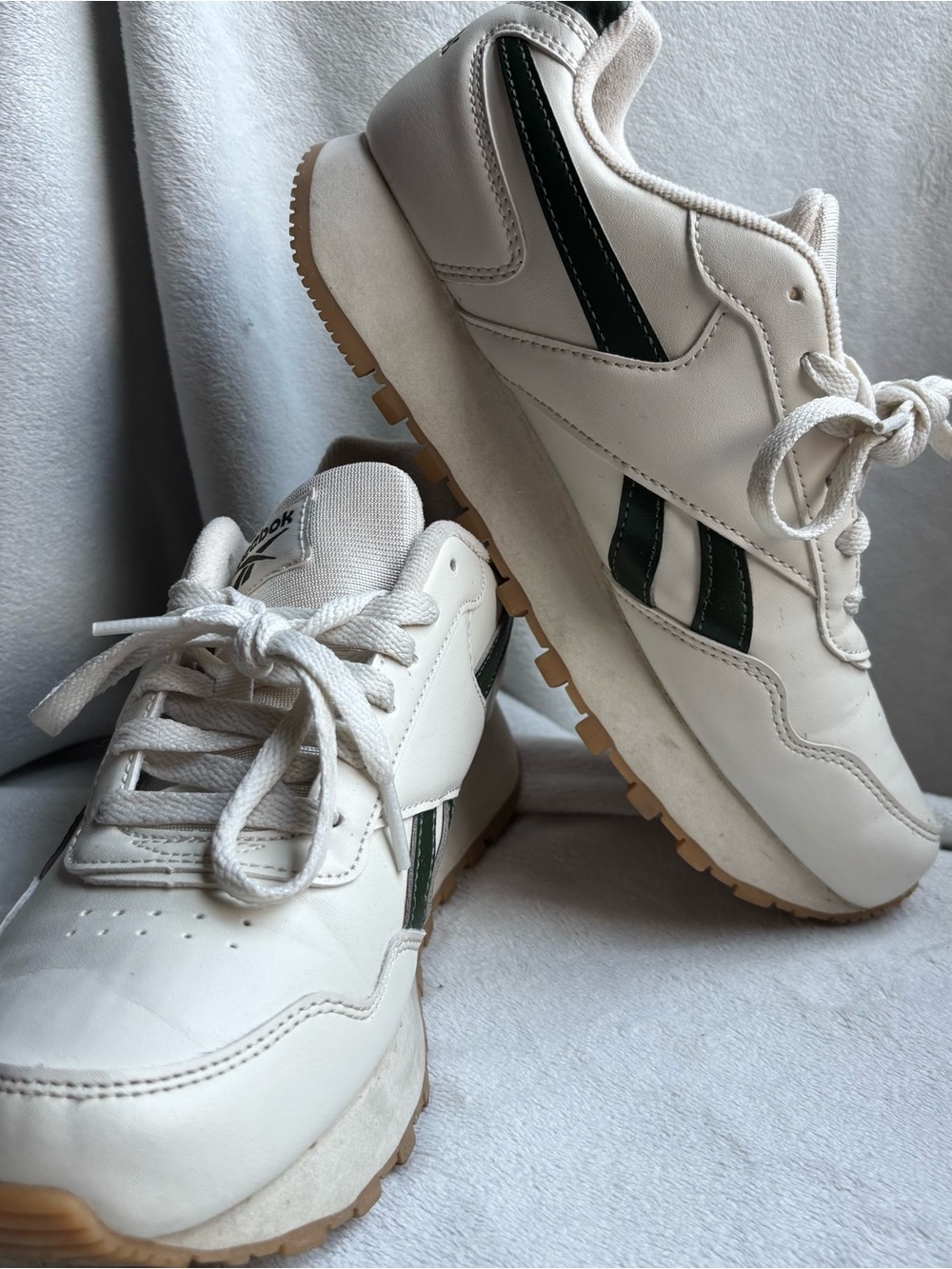 Reebok Classic Harman Green Striped Sneakers 8.5 - Picture 6 of 8